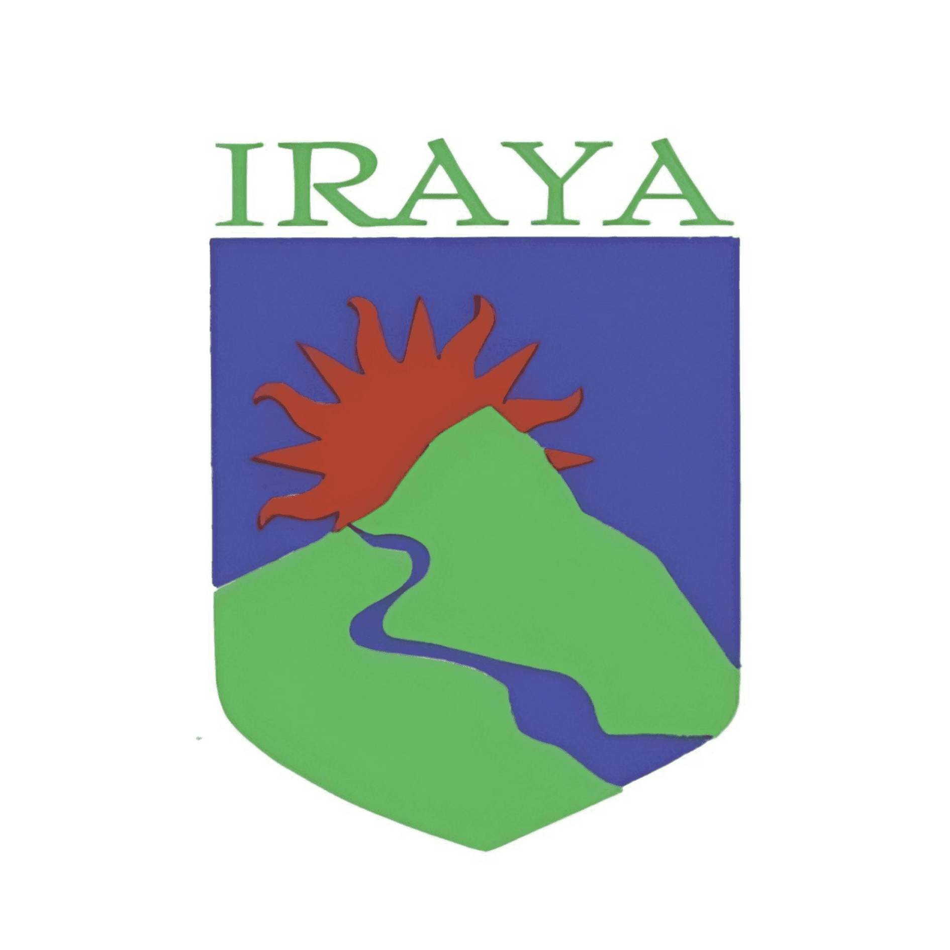 Logo featuring 'Iraya' text above a stylized mountain with a river and red sun.